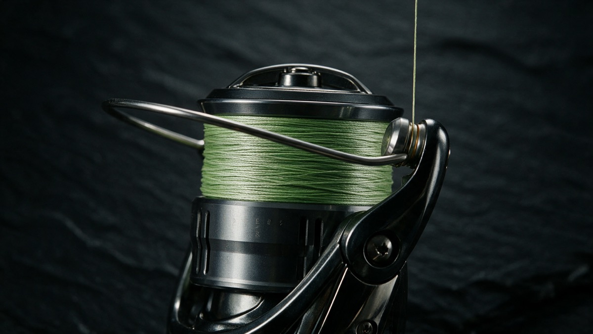 шпуля катушки Daiwa крупно, видна выбитая маркировка вроде LT2500S-XH